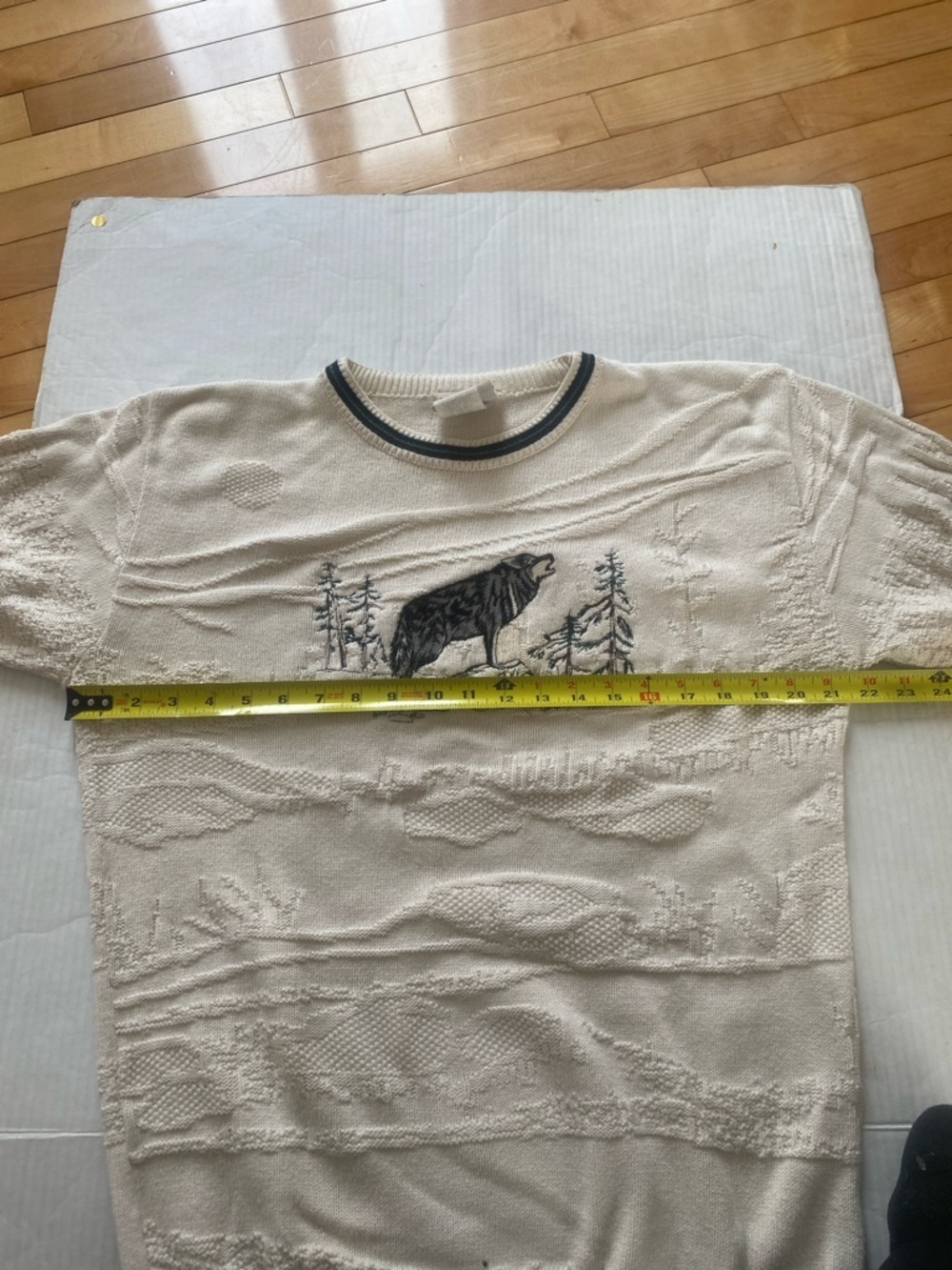 1990’s Northern Elements Cotton crew neck men’s sweater timber wolf Size Small - Picture 11 of 16